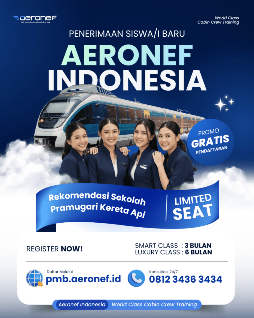 East Java Aeronef 열차 스튜어디스 학교 등록 시작