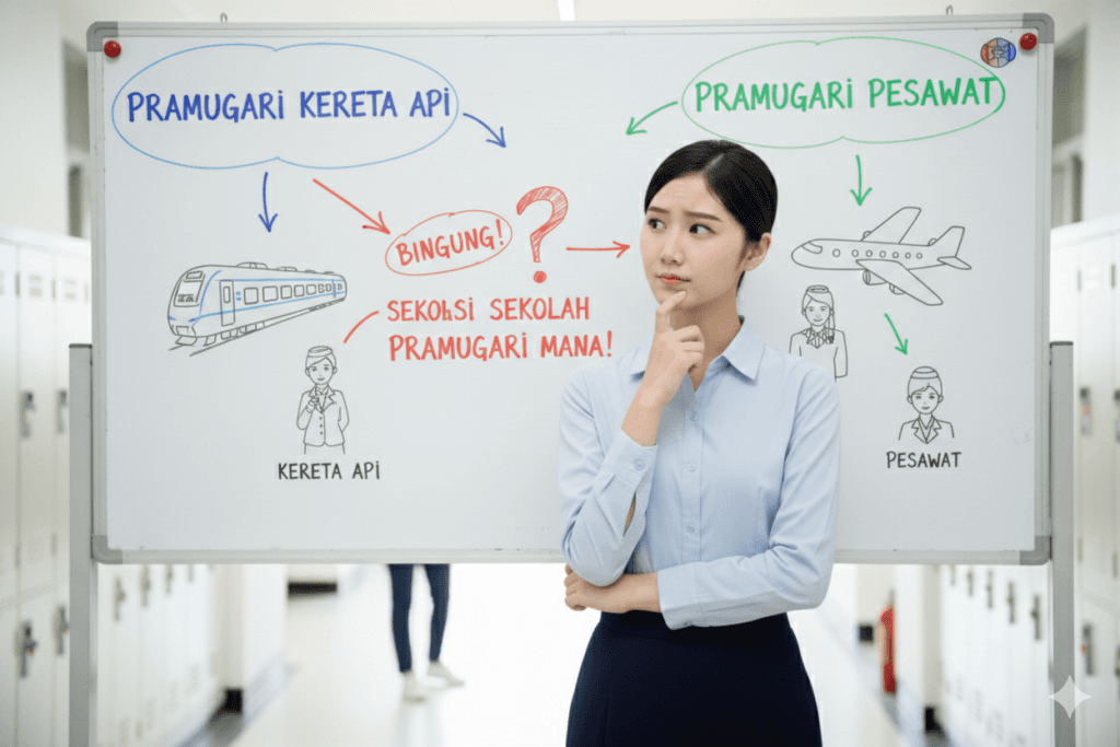 Pilih Sekolah Pramugari Pesawat atau Pramugari Kereta Api ya Ini Kelebihan dan Kekurangannya