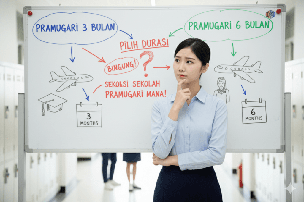 Program Pendidikan Sekolah Pramugari 3 Bulan vs 6 Bulan