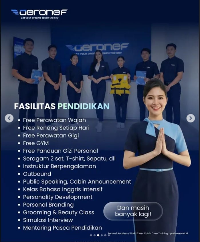 fasilitas sekolah pramugari terbaik