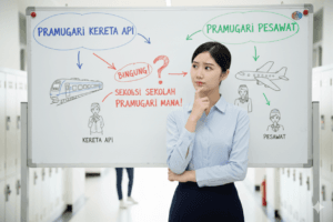 Pilih Sekolah Pramugari Pesawat atau Pramugari Kereta Api ya Ini Kelebihan dan Kekurangannya